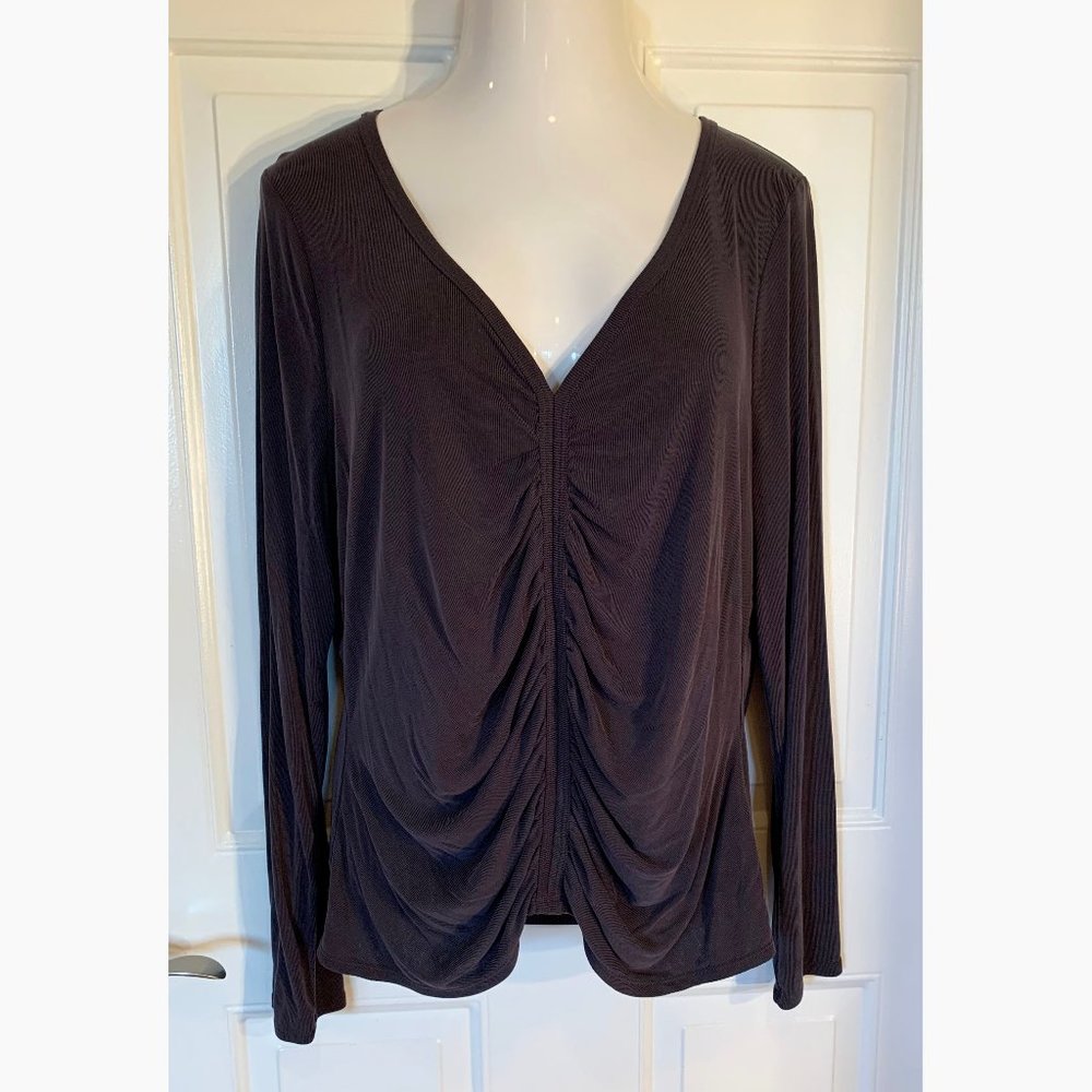 Forever 21+ Front Draped V-Neck Top
